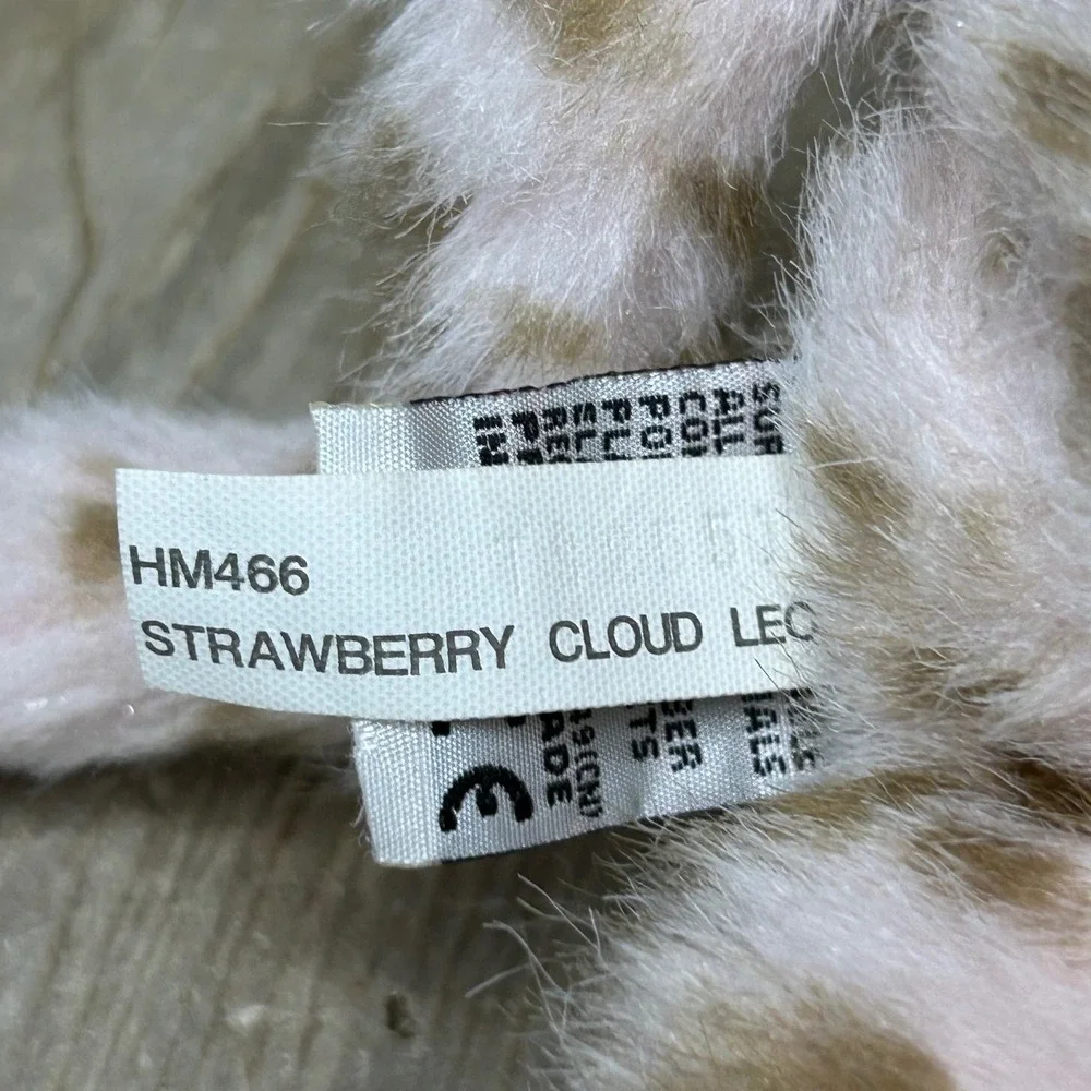 Ganz Webkinz Strawberry Cloud Leopard HM466 Pink Spotted Plush Sealed Code Tag